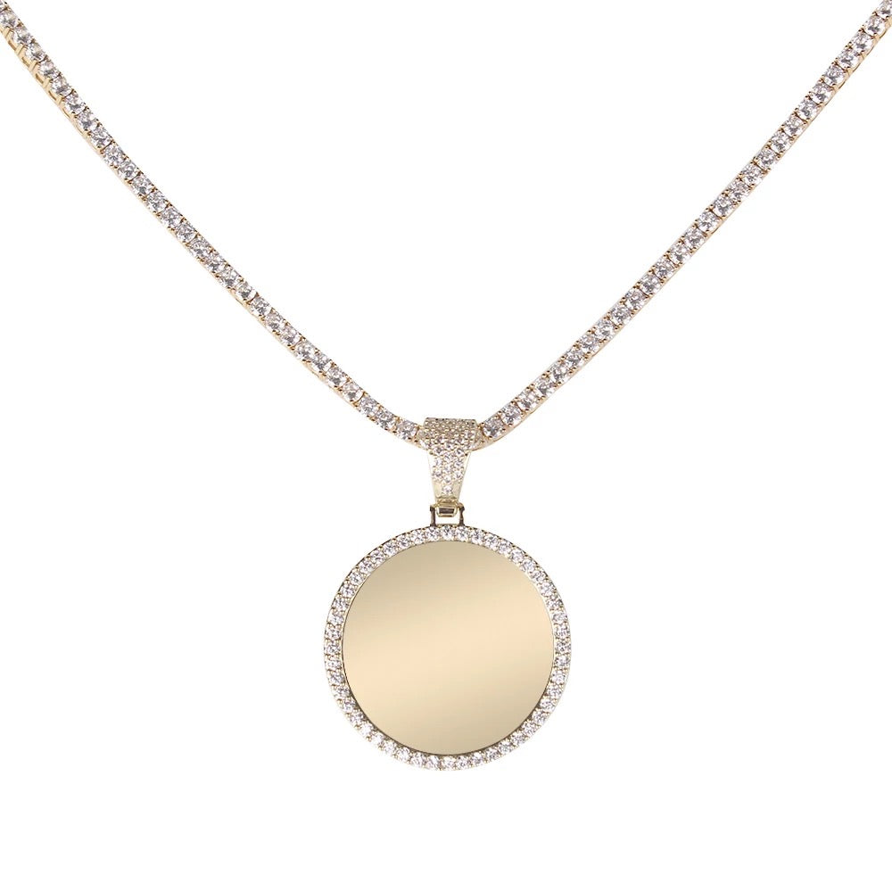 Blk/gold zipper necklace w gold wire charm (Z19F) | vanessayanow